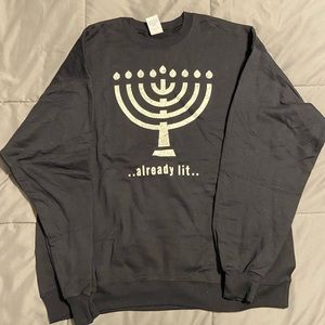 Hanes Ecosmart “already lit” black sweatshirt unisex